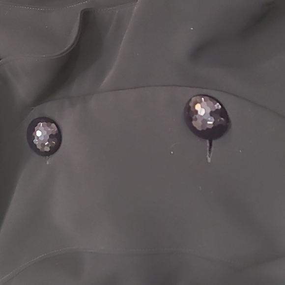 ROSS Mayer Black Ruffled 2 Button Blazer Jacket Size 6 - Picture 3 of 7